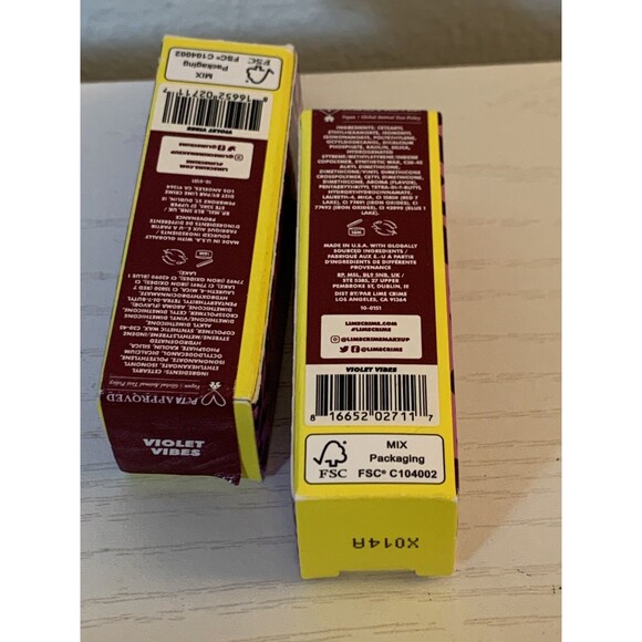 2X SET Lime Crime Soft Touch Comfort Matte Lipstick in VIOLET VIBES .14oz NEW - Picture 12 of 16